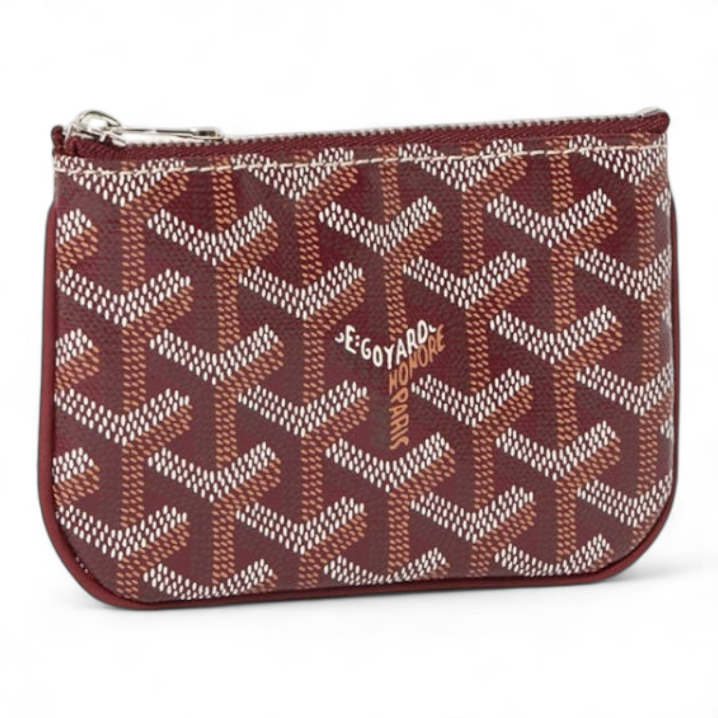 GOYARD SÉNAT NANO BURGUNDY KEY POUCH