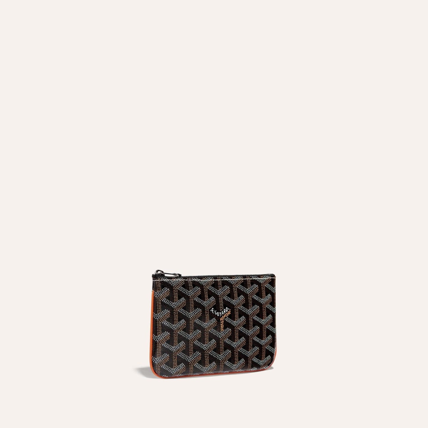 GOYARD SÉNAT MINI BLACK & TAN POUCH