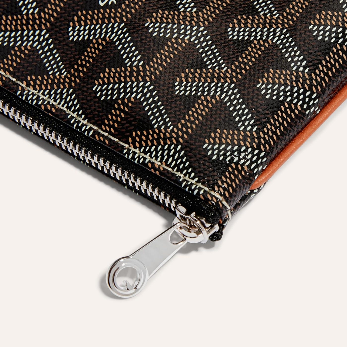 GOYARD SÉNAT MINI BLACK & TAN POUCH