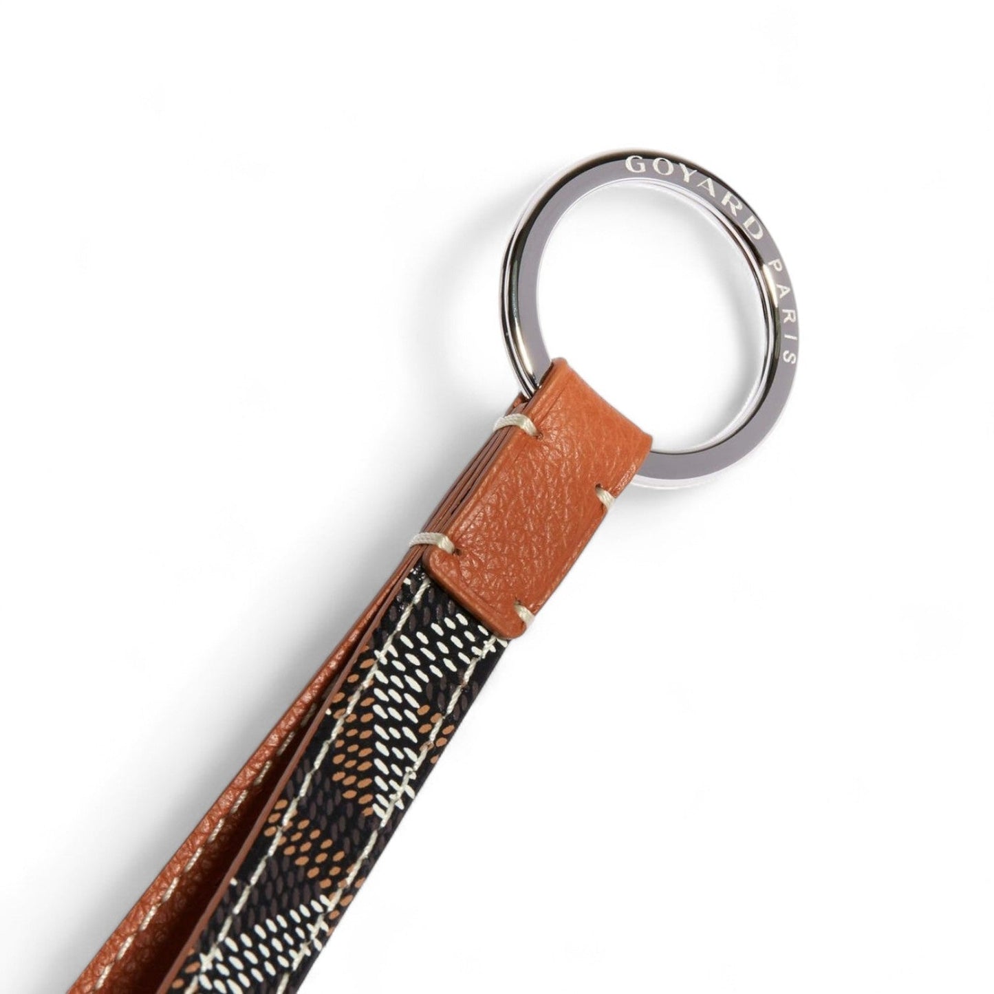 GOYARD SESAME BLACK & TAN KEY RING