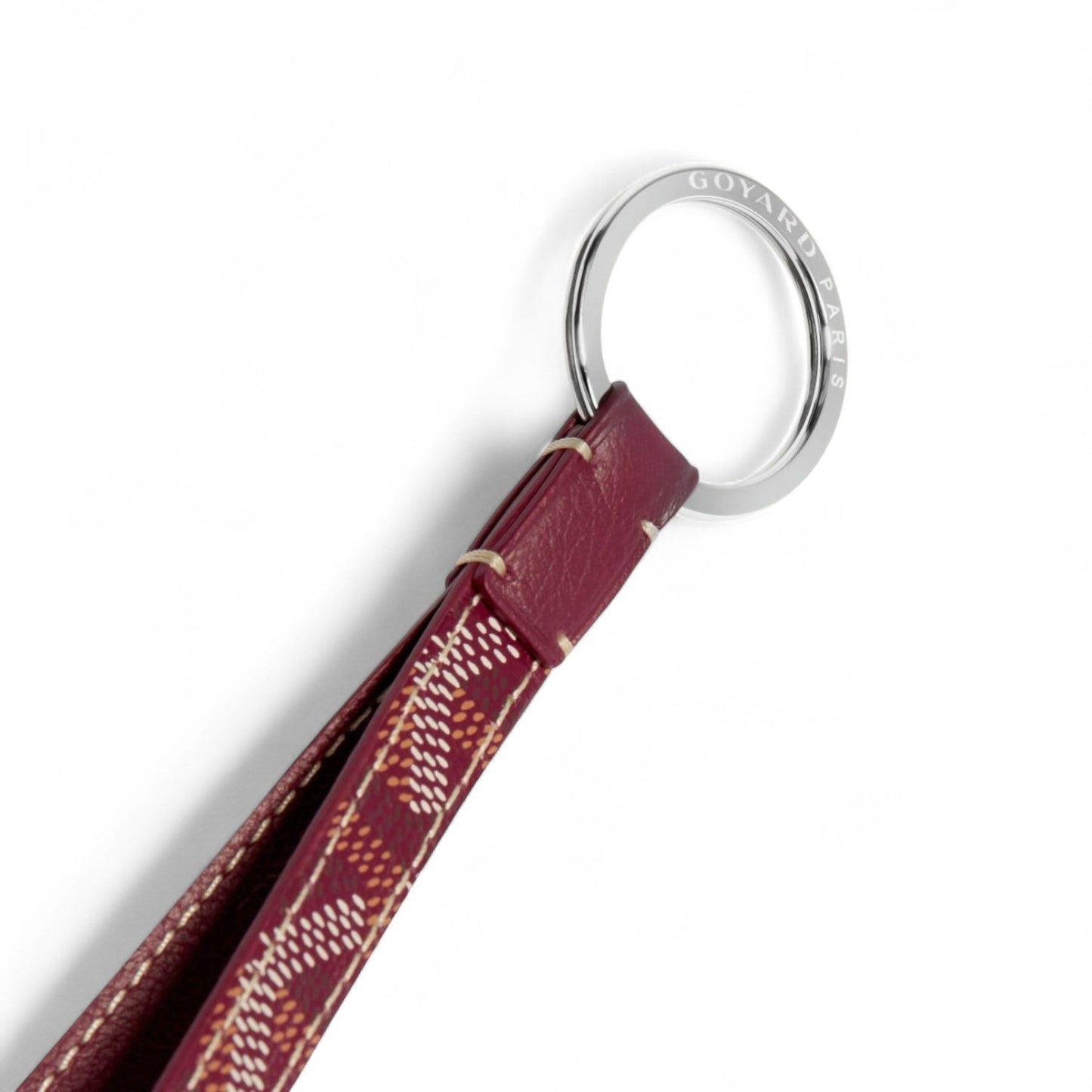 GOYARD SESAME BURGUNDY KEY RING